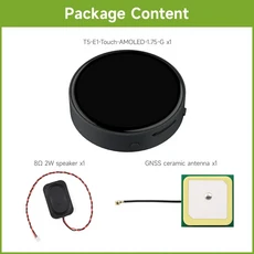 웨이브쉐어 투야 T5-E1 1.75인치 AMOLED 원형 개발 보드 466x466 QSPI 인터페이스 투야 스마트 글로벌 AI, 01 China Mainland, 02 with GPS
