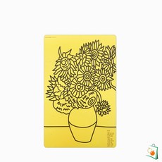 OS 데코샌드아트 명화도안 색모래 별매 중 해바라기 스티커도안 스티커그림