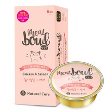 네츄럴코어 고양이 밋보울, 3개, 180g, 닭가슴살 + 연어 혼합맛