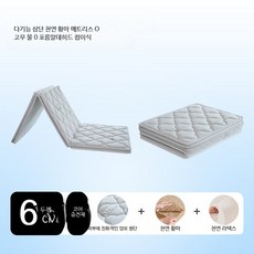 1인용 접이식 매트리스 학생 기숙사 원룸 자취 바닥 수면 매트, 1cm, 양면형 6cm 900mmx1900mm