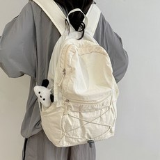 抽繩休閒登山包輕便雙肩戶外運動男潮酷揹包校園學生大容量書包女, 紫色,大號單包