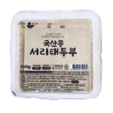어깨동무 국산콩 서리태 두부, 1개, 340g