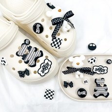 귀여운 곰돌이 신발파츠 10p 신발꾸미기 곰돌이리본