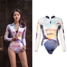 2mm連身三角潛水服防寒衣- 高彈性保暖水上運動衝浪潛水, 落日