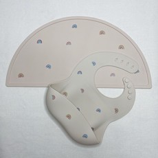 兒童硅膠餐墊 隔熱防滑餐墊 餐盤 茶杯碗餐桌墊子 硅膠餐墊, 彩虹餐墊(高品質實拍),只是餐墊48*23*0.4cm, 1個
