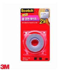 3M 장식품n액자부착 초강력 폼 양면테이프 24mm 1.5M 훅걸이 전자제품용