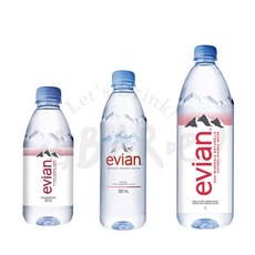 evian 依雲 天然礦泉水, 1個, 1000ml 12入/箱