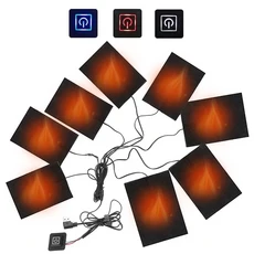 전기 가열 재킷 9구역 가열 조끼 후드 경량 겨울 보온 바디 워머 야외용 가열 재킷