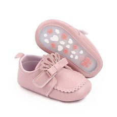 HsdsBebe 남아 여아 옥스포드 신발 PU 가죽 부드러운 고무 밑창 스니커즈 미끄럼 방지 발목 부츠 워킹화 모카신 Q/핑크 161114