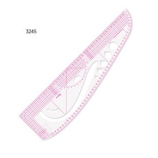 KEARING 곡자 곡선자 커브 자 재봉용 소매 깃목 커브 자 다기능 프렌치 앤 힙 커브 자 패턴 마스터 목선 암홀 허리라인 커브 라인 패턴 제작 전문가용 재봉 드레스메이킹 도구, 1개, 3245
