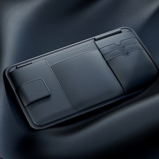 브리본 멀티수납 선바이저 카드포켓, 블랙, 1개