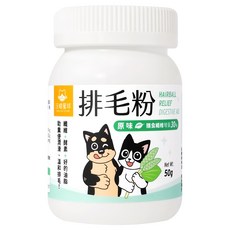 DOG CAT STAR 汪喵星球 犬貓用 排毛粉 雙重纖維配方 多種酵素 Omega3 亞麻仁油, 糞便潤滑 + 溫和排毛, 50g, 1罐