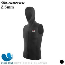 AROPEC 2.5mm 防寒背心 Warmbase 拉鍊頭套背心 浮力保暖背心, 1個