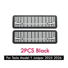 테슬라 모델 Y 주니퍼 2025 2026용 ABS 바닥 공기 흐름 통풍구 보호 커버 2개 뒷좌석 아래 에어컨 출구용, 01 2PCS Black