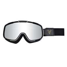 자동 변색 오토바이 고글 UV차단 방풍 라이딩 고글 스포츠 안경 안티포그, 1개, 은색 렌즈검은색 스트랩