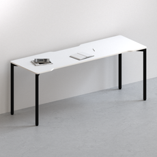 다가구 페르마타 네오 책상 2000, 화이트상판/블랙프레임