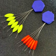 멈춤발포찌 연주찌 벵에돔 학꽁치 목줄찌, 1세트, 노랑(일자형) 3호