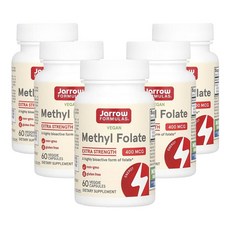 자로우 포뮬러스 메틸 엽산 400mcg 60베지캡슐 4세대 활성엽산 5 MTHF, 5개, 60정