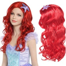 공주가발 촬영 할로윈 코스프레 가발, 인어공주, 1개