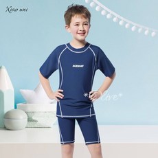 AGEBOAT 男童短袖兩件式泳裝