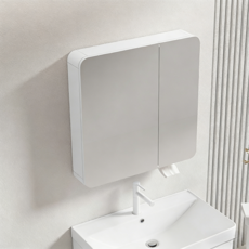 YAPOIG 알루미늄 스마트 김서림 방지 욕실수납장, 1세트, 화이트 A