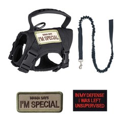 貓胸背帶 貓咪胸背帶 寵物胸背帶 寵物牽繩胸背帶 貓背帶 貓牽繩胸背帶 貓咪牽繩 貓牽繩 (送牽繩), 1個, 戰術貓胸背帶【黑色】送牽繩、字帖, 黑色