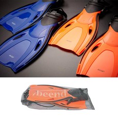 비앤드 오리발 끈저절기능 수영 물놀이 스노클링필수품 240~270mm, 블루+오렌지