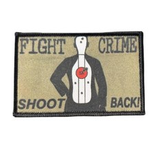 Fight Crime Shoot Back 모랄 패치 - 군용 장비 배낭 오퍼레이터 야구 모자 플레이트 캐리어 및 조끼용 전술