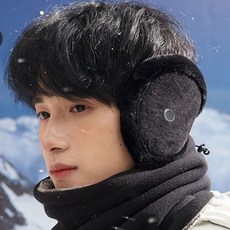 귀도리 방한 귀마개 남녀공용 청음 털귀마개, 그레이