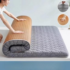 템퍼 토퍼 싱글 매트리스 2인치 클라우드 트윈, 1cm, 체크 그레이 A
