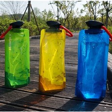 휴몬트 접이식 물통 700ml 접어서 휴대가능 신소재원단, 옐로우, 1개