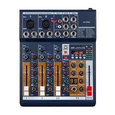 TAVOSOP 4 채널 프로페셔널 믹서 오디오 99DSP Bluetooth U 디스크 48V 팬텀 전원 USB 녹음 DJ 믹서 초보자에게 적합한 라이브 스트리밍, F4-PRO