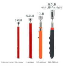 텔레스코픽 마그네틱 픽업 툴 휴대용 확장형 자석봉 검사 거울 포함 360도 자동차 정비용 회전 장치 1-5개, Kit 4pcs
