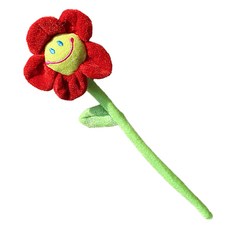 스마일 꽃 인형 조화 (한송이), 1개, 빨강