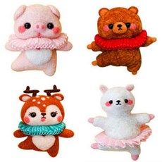 아트베니 니들 양모펠트 목도리 세트 4종, 1개