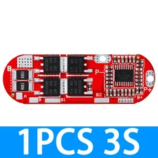 1~10PCS Bms 1S 10A 25A 리튬 이온 Lipo 배터리 보호 회로 기판 모듈 Pcb, 08 3s 1PCS