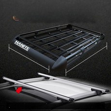 루프랙 거치대 SUV 지붕 적재 루프바스켓 바구니 짐, 1개, 1.6 잠금 방범 크로스바 4개 지지대 메쉬