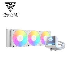 GAMDIAS 席昂妮 CHIONE P5-360 WH LCD顯頻 白色水冷散熱器, 1個, 白色