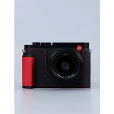 라이카 Q2 Q3가죽 케이스 카메라케이스 가죽케이스 케이스 Q2Q3케이스, 1개, 어깨끈-해군 블루 어깨 받침 포함