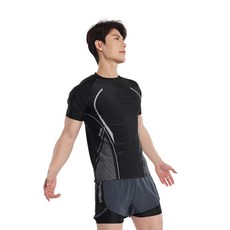 男士夏季新款速幹運動套裝男健身跑步游泳衣褲輕戶外游泳沙灘