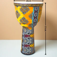 2025 10인치 젬베 드럼 어린이 초보자 전통 휴대용 탬버린 전문가용 핸드헬드 타악기, 01 Sunflower