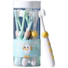 兒童軟毛牙刷 桶裝細毛護齦寶寶牙刷 軟毛細毛幼兒造型牙刷, 彩色, 1個, 8個裝