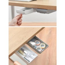 히든서랍 책상 정리 틈새 수납 부착식 슬라이딩 히든 서랍 틈새수납, ♤♠본상품♡♥, ♤♠화이트(대)♡♥
