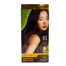 댕기머리 뉴골드 새치머리용 한방 칼라 크림 염색제, 5호 진갈색, 3개