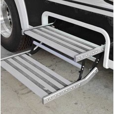 카라반 접이식 수동 계단 스텝 발판 캠핑 페달 철제, B형 2단 수동 계단