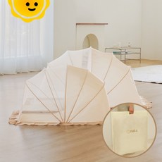 원터치 접이식 아기모기장 유아 폴딩 방충망 침대 이동식 신생아, 베이지