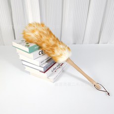 客廳必備神器家用雞毛撣子清潔打掃車用除塵撣子靜電羊毛撣子書房客廳雞毛撣子清潔打掃除塵撣子, 柄22cm毛22cm總長44cm(因羊毛, 1個