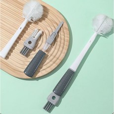 다예코 멀티 5 in 1 실리콘 텀블러 세척솔, 2개, 퓨어 화이트