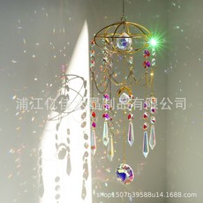 設計窗戶裝飾懸掛星球亞克力雪花太陽捕手水晶風鈴, 不帶雪花款