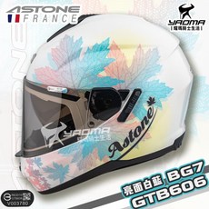 ASTONE 安全帽 GTB606 BG7 白藍 亮面 小帽殼 適合小頭圍女生 內鏡 插扣 眼鏡溝 預留耳機槽 耀瑪, XL (貨況請先詢問)